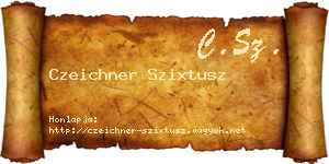 Czeichner Szixtusz névjegykártya